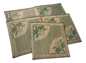 Vintage Japanese Zabuton Floor Cushions, 1970s, Set of 5