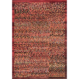 Handwoven Deep-Pile Colorful Contemporary Rug For Sale