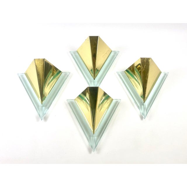 Postmodern Postmodern Triangular Sconces from Karstadt, 1980s, Set of 2 For Sale - Image 3 of 18