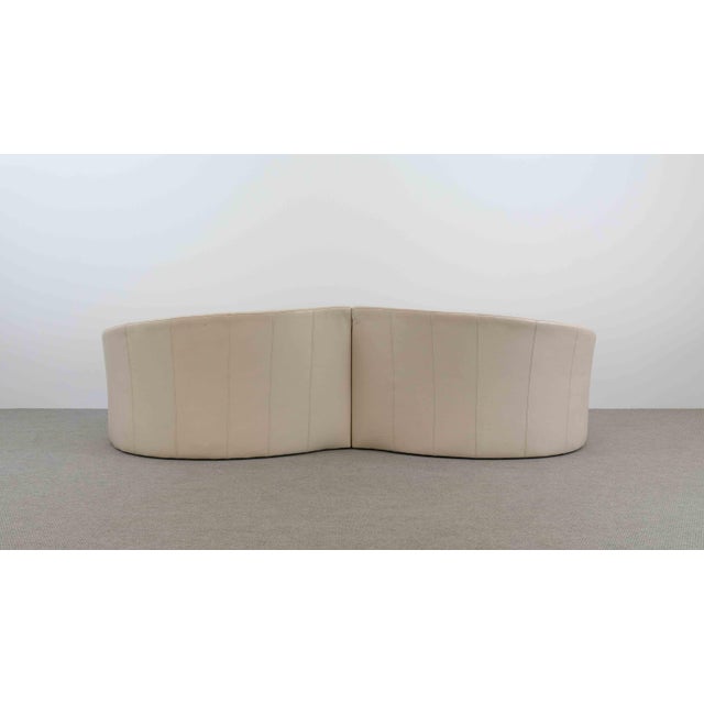 Animal Skin Eves Island Cream Four-Seater Sofa in Leather from Bretz, 2000s For Sale - Image 7 of 18