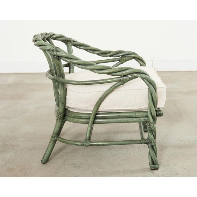Wood McGuire Organic Modern Twisted Rattan Lounge Chair For Sale - Image 7 of 18