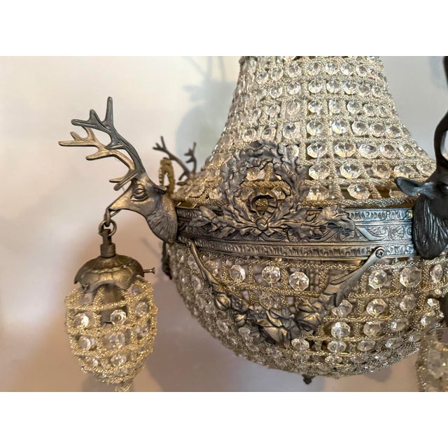 1980s French Louis XVI Charcoal Bronze Chandeliers - Pair For Sale - Image 13 of 18