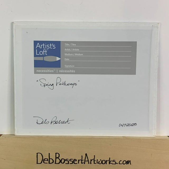 2020s "Spring Pathways" Original Impressionist Style Landscape Painting by Deb Bossert For Sale - Image 5 of 5