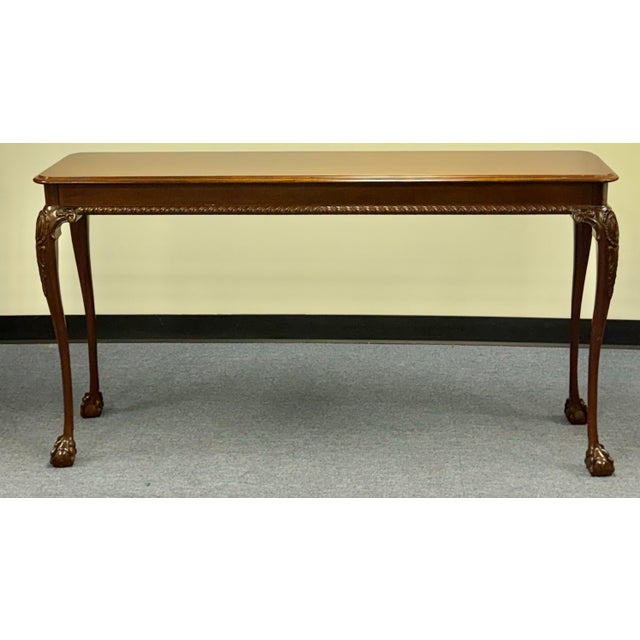 Vintage Councill Craftsman Georgian Console Sofa Table For Sale - Image 9 of 12
