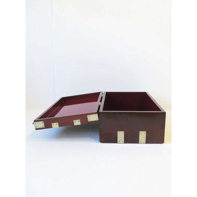 Burgundy Jewelry Box Storage Chest by Designer Rae Kasian For Sale - Image 8 of 13