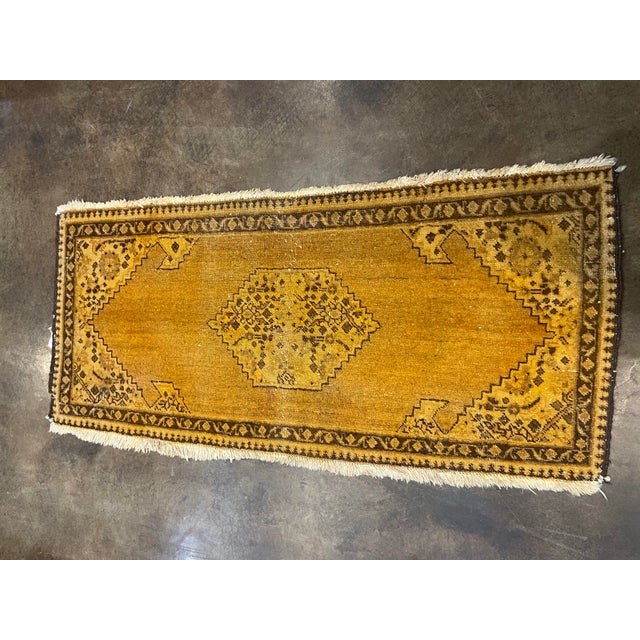 1990 Old Persian Tabriz Area Rug 1'8" X 3'9" For Sale - Image 4 of 8