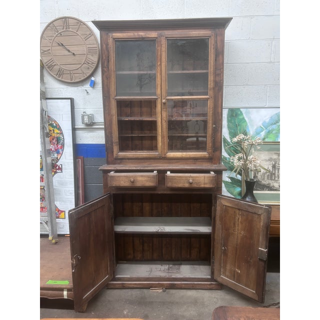 Tall Antique French Walnut Cabinet For Sale In Denver - Image 6 of 11