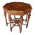Antique English Edwardian Octagonal Walnut Side Table With Burl Inlay For Sale