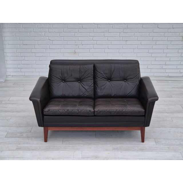 1970s, Danish 2 seater sofa. Original very good condition: no smells, no stains, and stable construction. Original brown...