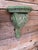 Green Pair of Carved Acanthus Wall Bracket Shelves / Corbels in Distressed Green Finish For Sale - Image 8 of 11