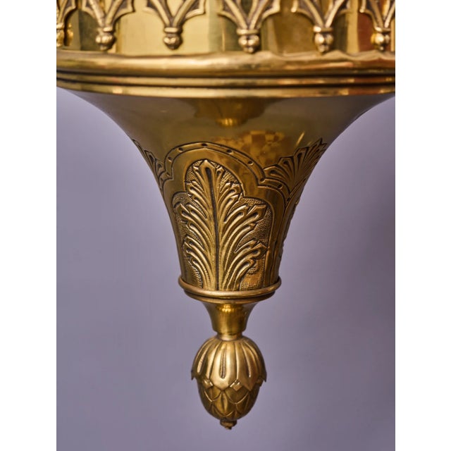 Neo-Gothic Hanging Temple Oil Lamp For Sale - Image 6 of 9