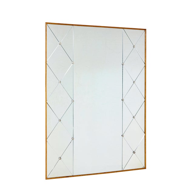 Fine quality and collectable Scandinavian mirror with the approval stamp of a.A kval ssf on the reverse, which means...