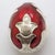Vintage Italian Handmade Sterling Silver 925 and Red Enameled Egg-Shaped Box, Florence, Italy, 1980s For Sale - Image 3 of 13