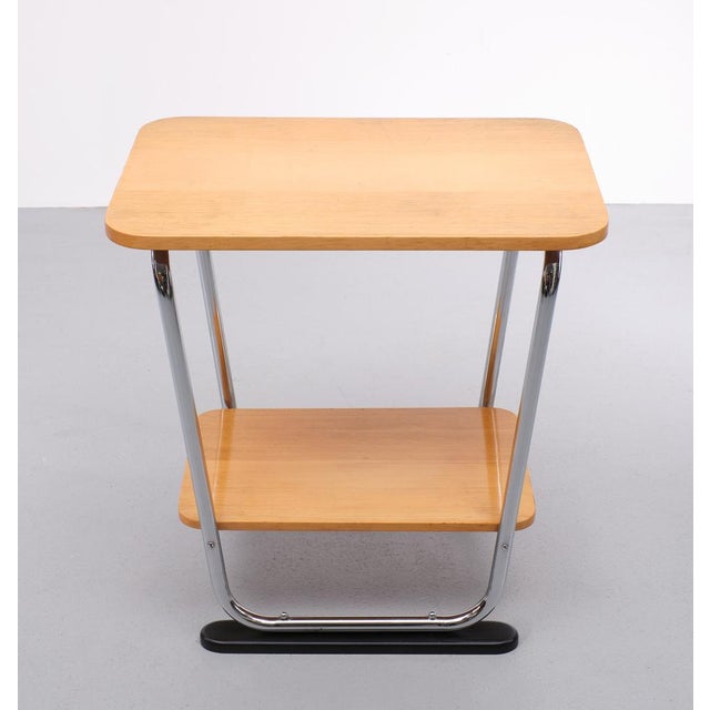 Bauhaus 2-Tier Side Table, Germany, 1930s For Sale - Image 8 of 14