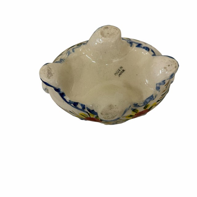 Mid 20th Century Vintage Hand Painted Footed Cachepot Made in Japan For Sale - Image 5 of 5