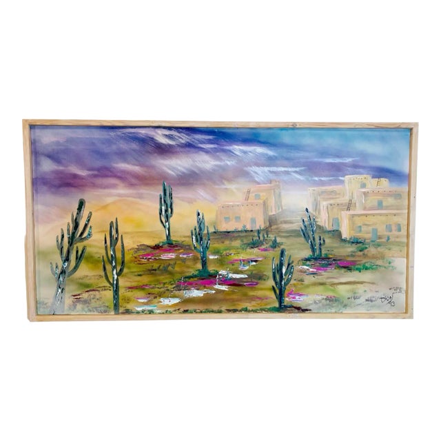 1990s Southwest Landscape Oil on Canvas Painting For Sale
