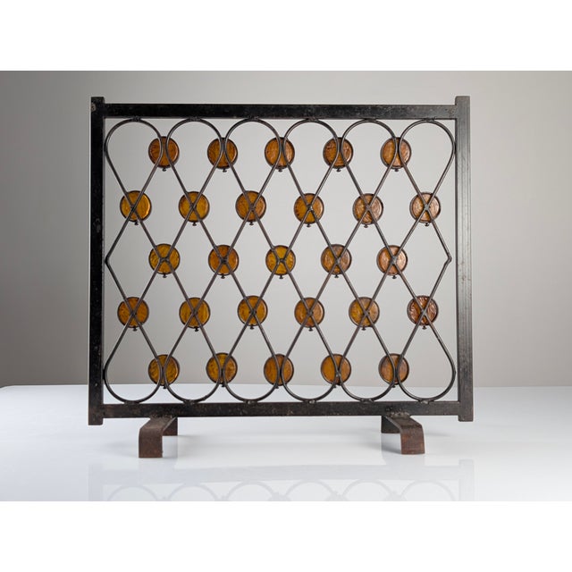 Mid-Century Wrought Iron Fire Pitcher with Orange Acrylic, 1960s For Sale - Image 6 of 10