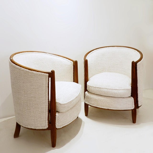 French Art Deco Lounge Chairs, 1930s, Set of 2, in Very Good conditions. Designed 1920 to 1949