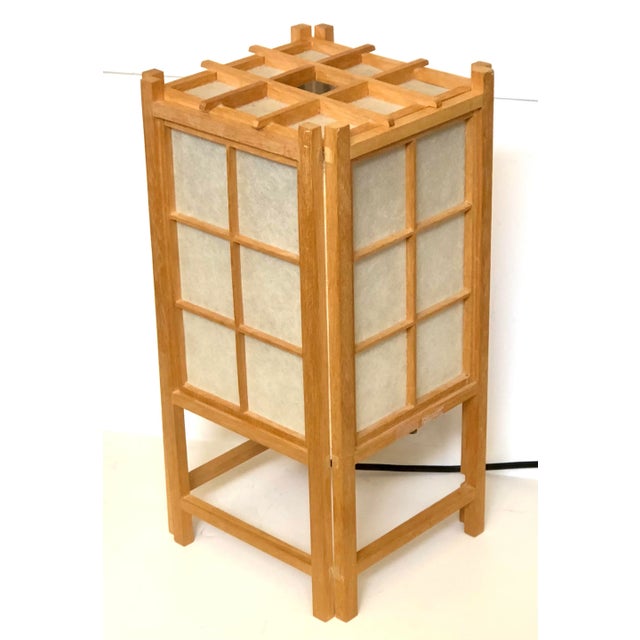 Mid-Century Modern Mid Century Japanese Shoji Table Lamp For Sale - Image 3 of 3