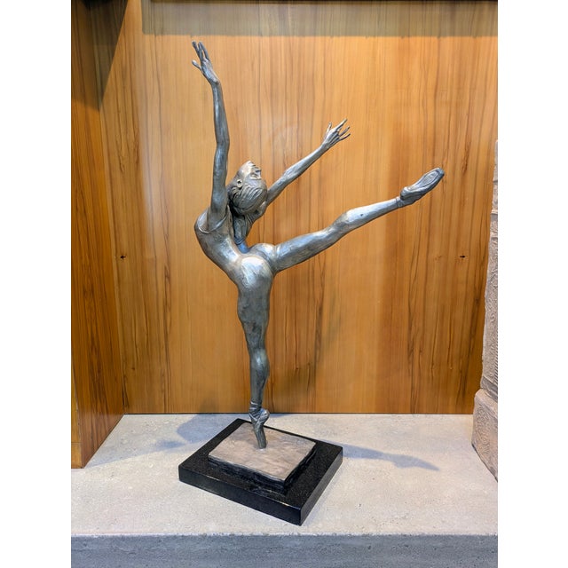 Metal l.e. Bronze Sculpture: "Arabesque" Signed by Rebecca Clark (138/500) For Sale - Image 7 of 11