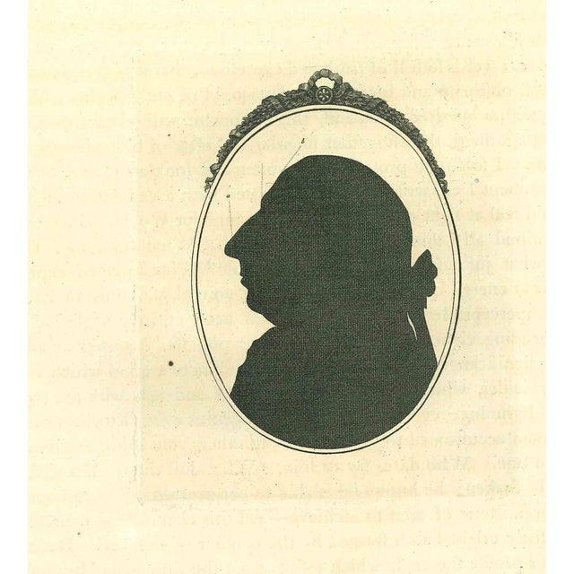 Silhouette is an original etching artwork realized by Thomas Holloway for Johann Caspar Lavater's "Essays on Physiognomy,...