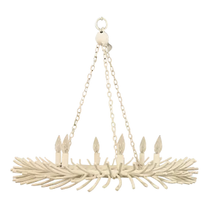 Made Goods Modern White Metal Bruna Chandelier