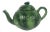 Italian Green Oak Leaf Vietri Foglia Ceramic Tea Pot For Sale