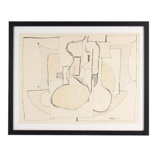 1961 Abstract Ink Drawing by Harry Hilson For Sale
