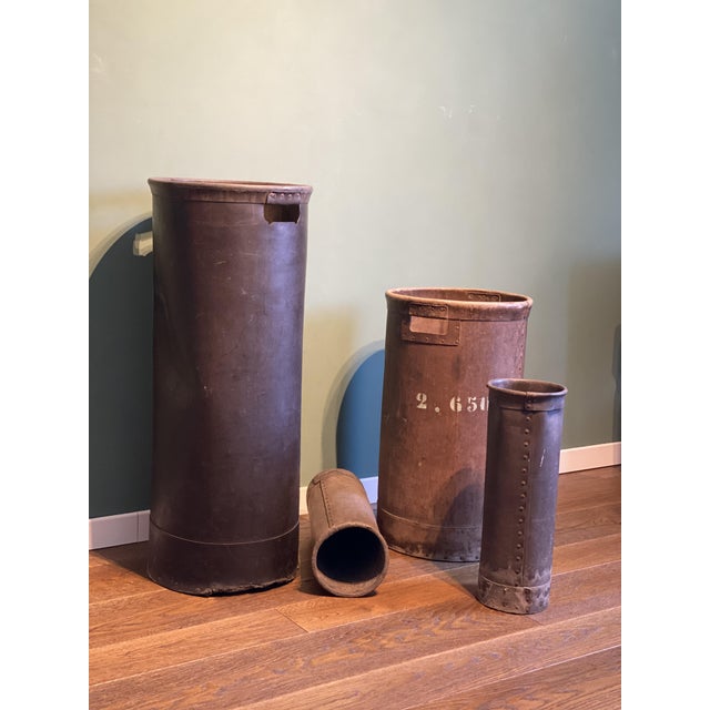 1920s Vintage Industrial Italian Bins in Vulcanized Fiber with Markings from Fashion Factory, Italy, 1920s, Set of 4 For Sale - Image 5 of 18