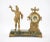 Traditional Gilt Bronze Footed Marble Base Mantel Clock Depicting Carthage Warrior For Sale - Image 3 of 12