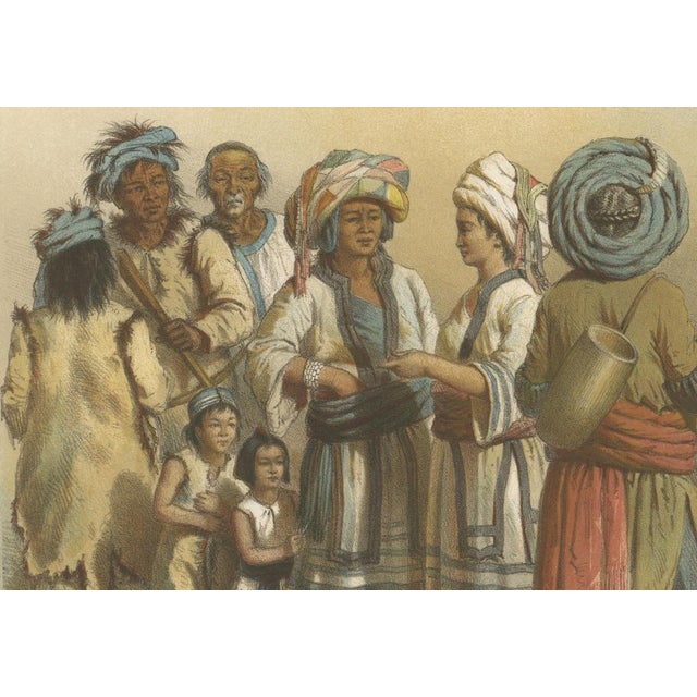 Late 19th Century People from Laos, Siam and Southern China, 1873, Lithograph on Paper For Sale - Image 5 of 6