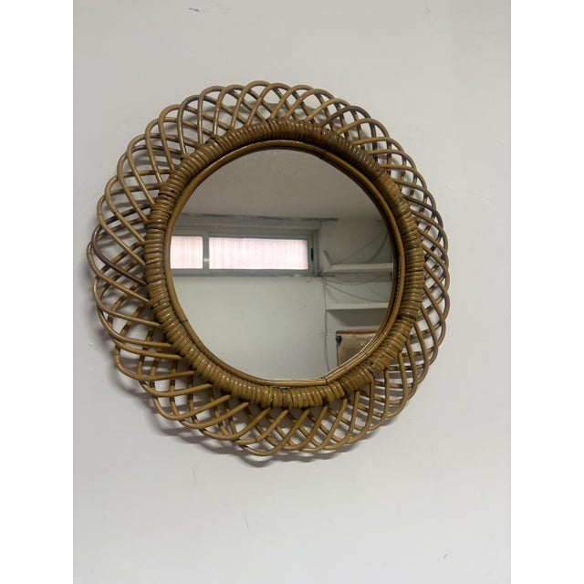 Vintage Wicker Mirror, 1960 For Sale - Image 14 of 14