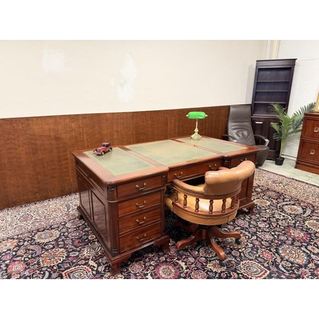 About this Classic English Mahogany Desk Partnerdesk Classic and Elegant | Antique desks in English, Classic and...