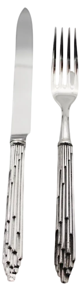 Metropolis Pieces in Silver Bronze or Gold Bronze by Richard Lauret, Set of 2