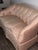 1990s Vintage Beacon Hill Tufted Damask Sofa – Blush Pink – Hollywood Regency – 60” For Sale - Image 5 of 9
