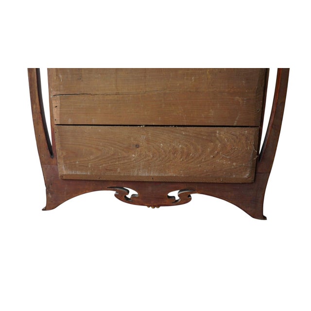 Art Nouveau Nancy School Carved Gilded Mirror with Chrysanthemum Decoration, France, 1900s For Sale - Image 9 of 18