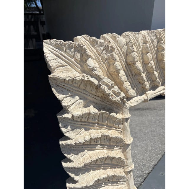 This is a great looking faux bamboo and palm leaf mirror. It features an outside band of large palm leaves and an inner...