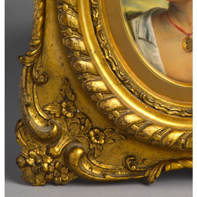 Late 19th Century Antique German Porcelain Plaque in the Style of Kpm, Neapolitan Fisher Boy After Richter For Sale - Image 5 of 10