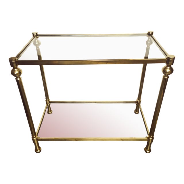 Italian Brass Console, 1970s For Sale