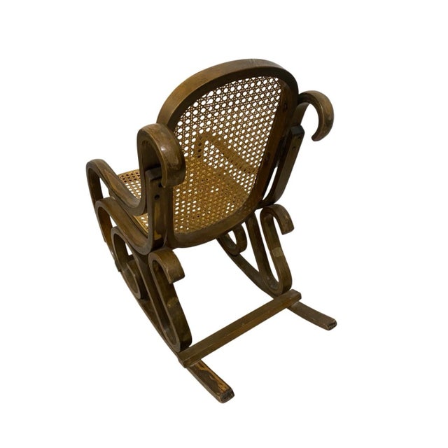 Midcentury Child's Bentwood Rocking Chair Thonet Style Height: 26 in (66.04 cm) Width: 12.5 in (31.75 cm) Depth: 12.5 in...
