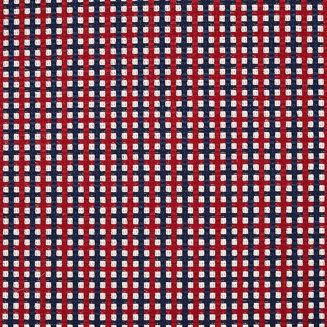 Schumacher Crosstown Fabric in Red/Navy For Sale
