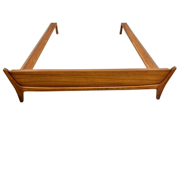 1960s Mid-Century Modern Kent Coffey Full Size Walnut Bed For Sale - Image 5 of 5