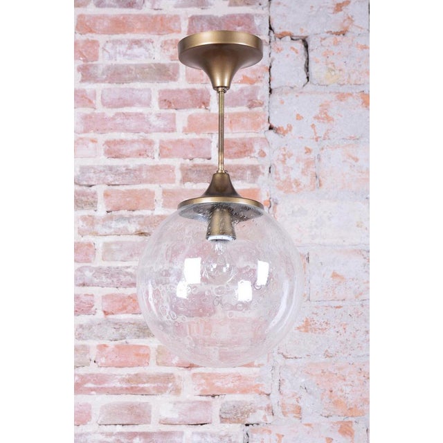1960s Mid-Century Chandelier in Brass and Glass, Czech, 1960s For Sale - Image 5 of 11