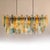 Scenographic italian hand-made chandelier with multicolors strip “listelli”, elements of murano glass. huge rectangular...