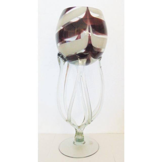 Glass Polish Mid-Century Art Glass Vase For Sale - Image 7 of 7