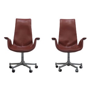 FK6725 Swivel Desk Chairs by Fabricius & Kastholm for Kill International, 1964, Set of 2 For Sale