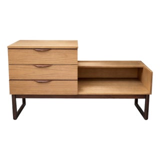 Mid-Century Drawer Storage Bench in Teak and Formica from Europa, 1960s For Sale
