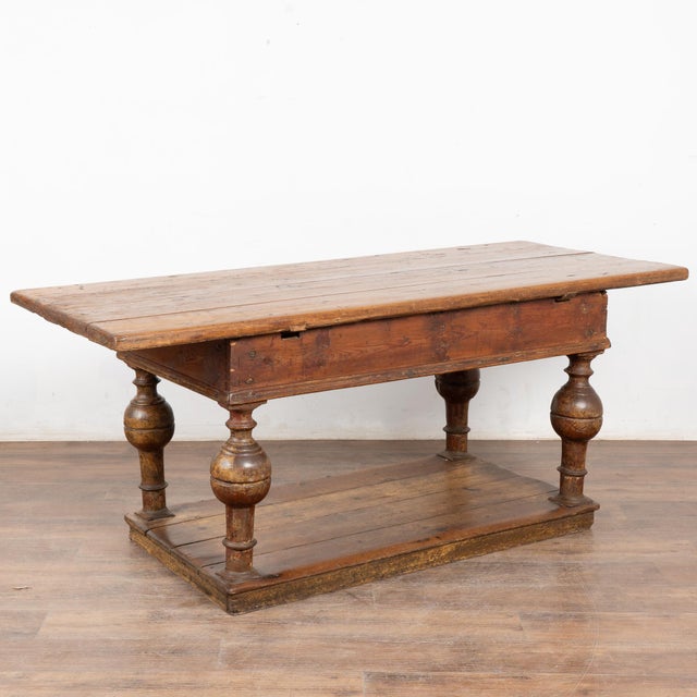 18th Century Baroque Refectory Library Table, Denmark For Sale - Image 12 of 12