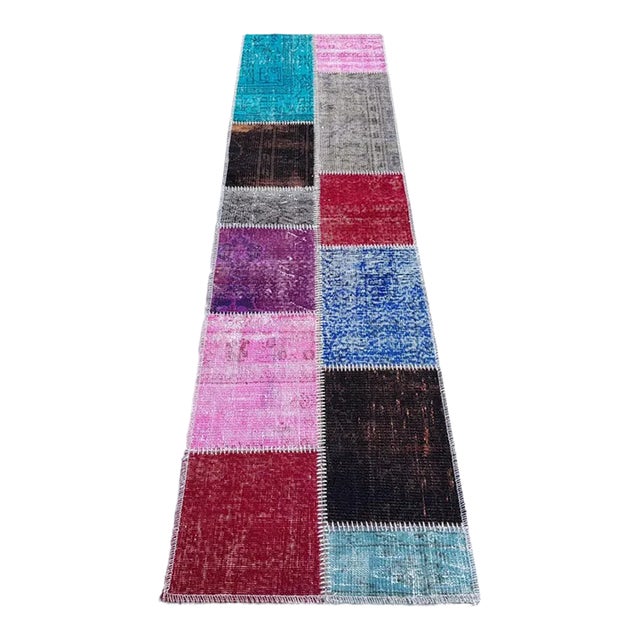 Mid 20th Century Bohemian Handknotted Wool RunnerBohemian Handknotted WooL Runner For Sale