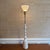 Mid-Century Modern Mid 20th Century Mid Century Modern Tall Ceramic and Brass Table Ivory and Brown Table Lamp For Sale - Image 3 of 8